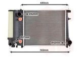 Van Wezel 06002082 Radiatore Radiatore Acqua Radiatore Motore Per Bmw 3 Cabrio (E30) 3 Berlina (E30) 3 Touring (E30)