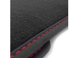 Tappetini Adatti Per Skoda Scala / Kamiq (Cuciture Rosse) Tappetini Auto Premium Tuning, Velours Nero, 4 Pezzi
