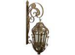 Casa Padrino Lanterna Da Parete In Stile Liberty Marrone 29 X 47 X H. 93 Cm - Accessori Da Giardino Barocchi E Liberty