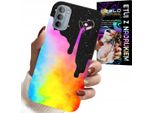 Custodia Per Motorola G31 / G41 - Motivi Colorati Arcobaleno, Vernice + Pellicola