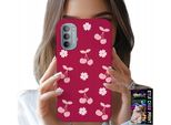 Custodia Per Motorola G31 / G41 - Ciliegie Su Sfondo Bordeaux + Pellicola Protettiva