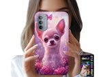 Custodia Per Motorola G31 / G41 - Dolce Chihuahua Su Sfondo Rosa Con Fiori