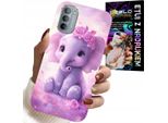 Custodia Per Motorola G31 / G41 - Dolce Elefantino Su Sfondo Rosa Custodia + Pellicola Protettiva