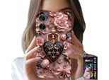Custodia Per Motorola Moto G55 - Modelli Femminili Custodia A Cuore Con Lucchetto + Vetro