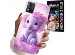 Custodia Per Motorola Moto E13 - Elefante Carino Su Sfondo Rosa +Folia