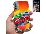 Custodia Per Motorola Moto G52 / G82 - Per Bambini, Auto Da Corsa + Vetro
