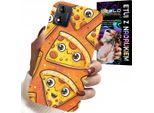 Custodia Per Motorola Moto E13 - Custodia Per Pizza Dolce E Sorridente + Foglio Di Alluminio