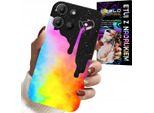 Custodia Per Motorola Moto G15 - Motivi Colorati Arcobaleno, Vernice + Pellicola