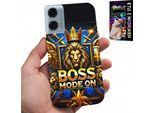 Custodia Per Motorola Moto G35 - Boss Lion Con Corona Su Scudo Custodia + Foil