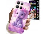Custodia Per Motorola Edge 60 5G - Elefante Carino Su Sfondo Rosa +Folia