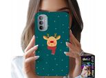 Custodia Per Motorola Moto G52 / G82 - Renna Su Sfondo Verde Motivi Natalizi