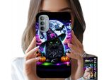 Custodia Per Motorola Moto G52 / G82 - Gatto Nero Halloween Salem Pumpkin Patterns