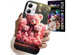 Custodia Per Motorola Moto G14 - Famiglia Di Orsacchiotti Rosa Regalo + Pellicola Protettiva