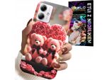 Custodia Per Motorola Moto G14 - Famiglia Di Orsacchiotti Rosa Cuore + Vetro