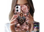 Custodia Per Motorola Moto G14 - Motivi Femminili Lucchetto Cuore Custodia + Vetro