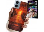 Custodia Per Motorola G34 5G - Parco, Autunno, Foglie Che Cadono, Retro