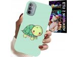 Custodia Per Motorola Moto G52 / G82 - Modelli Di Tartaruga Per Bambini + Vetro