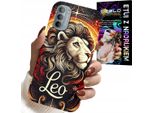 Custodia Per Motorola G31 / G41 - Leone, Segno Zodiacale Astronomia, Custodia + Pellicola Protettiva