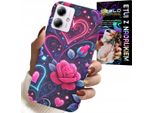Custodia Per Motorola Moto G14 - Cuore, Rosa, Adolescente Custodia + Vetro