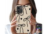 Custodia Per Motorola Edge 40 - Cocards A Nastro Beige Con Motivi Alla Moda