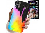 Custodia Per Motorola Edge 30 Neo - Modelli Colorati Arcobaleno, Vernice + Lamina