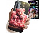 Custodia Per Motorola G31 / G41 - Famiglia Di Orsacchiotti Rosa Regalo + Pellicola Protettiva