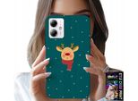 Custodia Per Motorola Moto G14 - Renna Su Sfondo Verde Motivi Natalizi