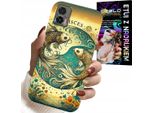 Custodia Per Motorola Edge 30 Neo - Segno Zodiacale, Pesci Astronomia + Foil