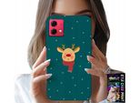 Custodia Per Motorola Edge 40 Neo - Renna Su Sfondo Verde Motivi Natalizi