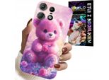 Custodia Per Motorola Edge 50 Pro - Orsacchiotto Carino Su Sfondo Rosa, Custodia + Lamina