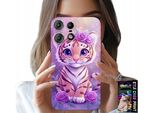 Custodia Per Motorola Edge 50 Pro - Simpatica Tigre Su Sfondo Rosa + Lamina