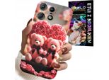 Custodia Per Motorola Edge 50 Pro - Rose Bowls Family Heart + Foil