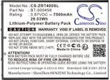 Techtek Batteria Compatibile Con [Zebra] ET40, ZT45 Sostituisce BT-000456, Per BT-000456-30, Per BTRY-ET4X-10IN1-01