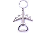 Onwomania Aeroplano 4 Turbine Apribottiglie Portachiavi In Metallo Argento