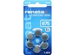 Batterie Per Apparecchi Acustici Renata Formato 675 6 Blister PR44 Blu Reb 100793