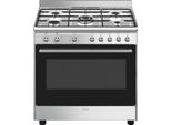 Smeg Concert CX90GM Küchenherd Freistehender Herd Elektro Gaskochfeld Edelstahl A