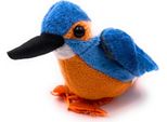 Onwomania Peluche Uccello Picchio D'acqua Martin Pescatore Altezza 10 Cm Multicolore