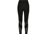 Urban Classics Donna Leggings A Vita Alta Con Inserti In Pizzo Nero - S