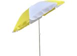 Outdoor Parasol 200 Cm Geel/Wit