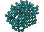 Perline Di Vetro - Tipo "Sfaccettato"" - 140 Pezzi - 4 Mm - Turchese"