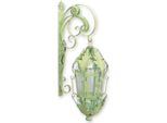 Casa Padrino Lanterna Da Parete Barocca Verde 29 X 47 X H. 93 Cm - Magnifica Lanterna Da Esterno In Metallo - Lanterna Da Parete Da Giardino - Illuminazione Da Esterno In Stile Barocco - Illuminazione Da Esterno Barocca