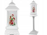 Lanterna Decorativa Natalizia Con Babbo Natale E Canti Natalizi Bianchi