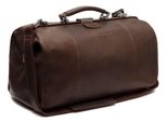 The Chesterfield Brand Pelle Borsa Da Viaggio Travelbag Brown Marrone Scuro