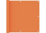 The Living Store Schermo Privacy Per Balcone Arancione 90X300 Cm Tessuto Oxford