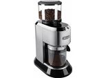 DE'LONGHI Kaffeemühle Dedica KG520.M, silber (aluminium), B:15,4cm H:38,2cm T:24cm, Kaffeemühlen, inkl. Siebträgeradapter