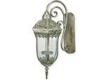 Casa Padrino Lanterna Da Parete Barocca In Argento Antico 16,5 X 26,6 X H. 45,4 Cm - Lanterna Barocca Da Esterno - Lanterna Da Parete In Stile Barocco - Illuminazione Barocca Da Esterno