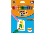 Bic 9375172 Matite Colorate Bic Kids Tropicolors, Confezione Da 18 Pezzi