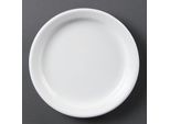 Piatto Olympia In Whiteware Con Bordo Stretto 18Cm (12 Pezzi)