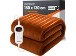 Coperta Elettrica Riscaldante 180X130Cm 10 Livelli Calore Timer Spegnimento Automatico Sottocoperta Letto