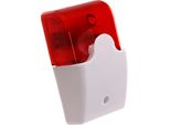 Sirena D'allarme Con Luce Lampeggiante, 12 V-, 110 Db, Bianco/Rosso